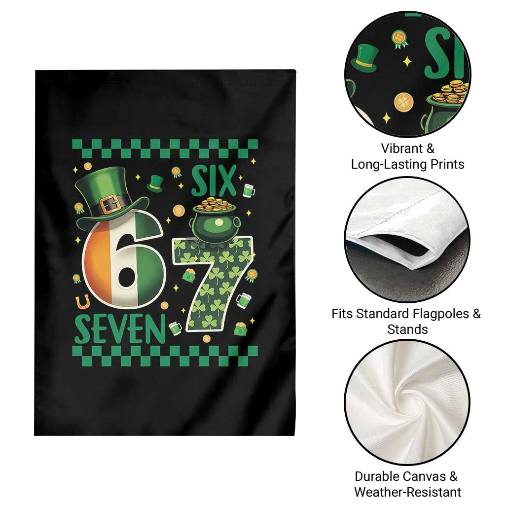 Funny St Patricks Six Seven Garden Flag Gen Z Irish Gift TS12 Print Your Wear