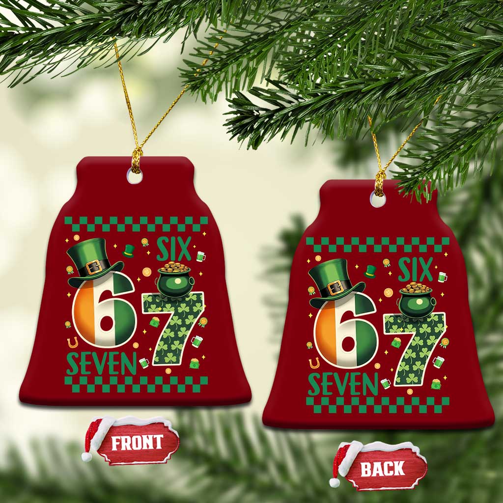 Funny St Patricks Six Seven Ceramic Ornament Gen Z Irish Gift TS12 Print Your Wear