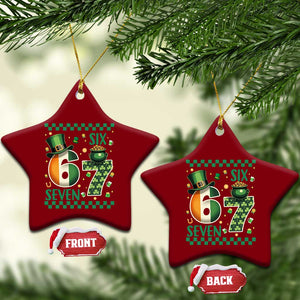 Funny St Patricks Six Seven Ceramic Ornament Gen Z Irish Gift TS12 Print Your Wear