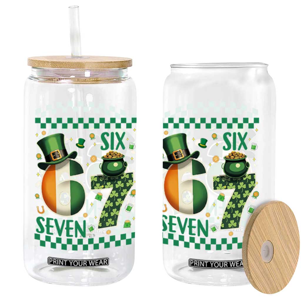 Funny St Patricks Six Seven Glass Can Gen Z Irish Gift TS12 Print Your Wear