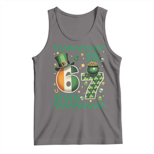 Funny St Patricks Six Seven Tank Top Gen Z Irish Gift TS12 Deep Heather Print Your Wear