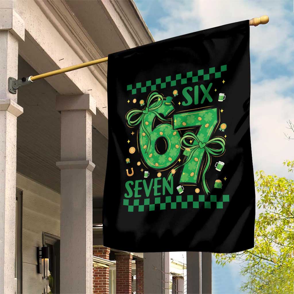 Funny St Patricks Day Garden Flag Six Seven Meme Irish Gag Gift TS12 Print Your Wear