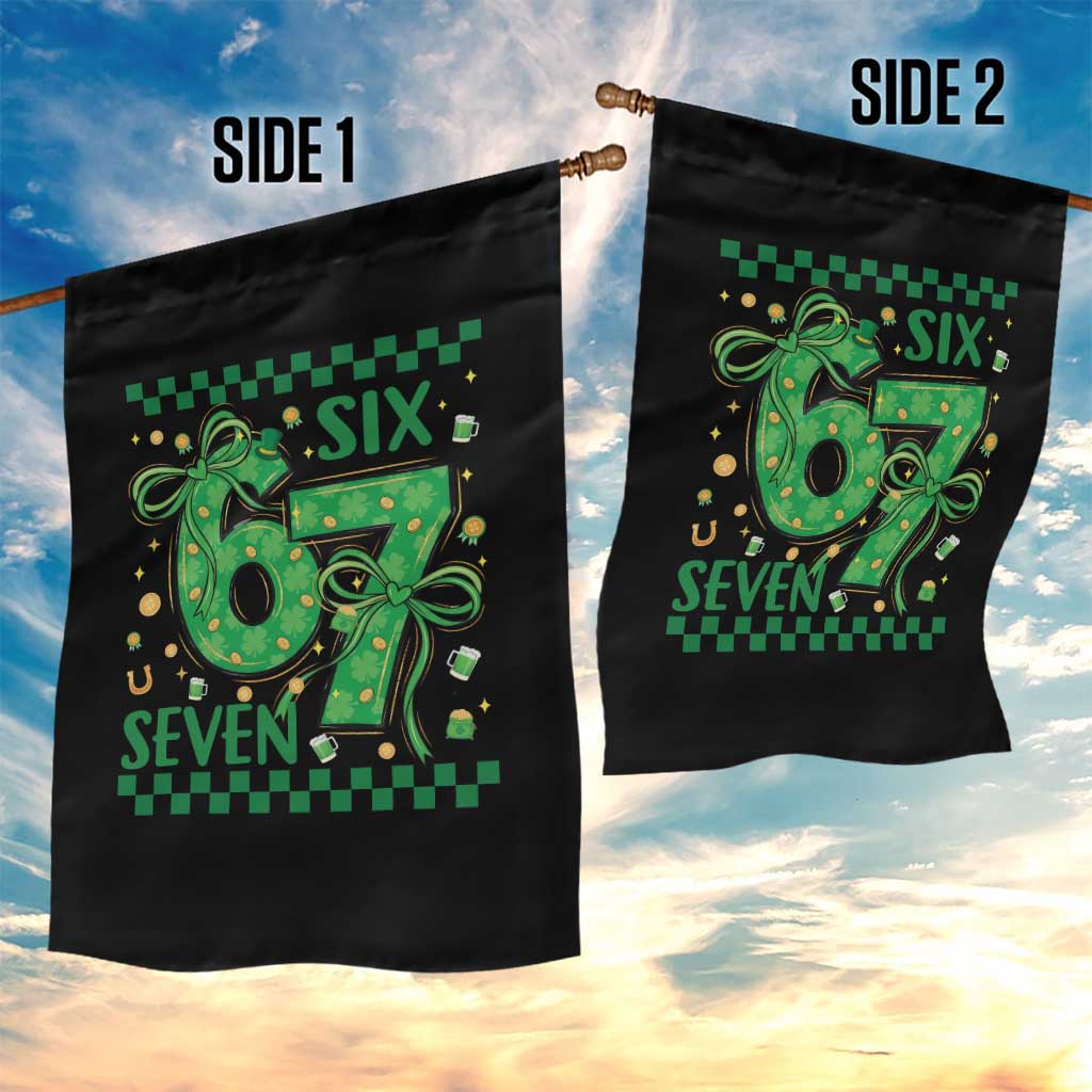 Funny St Patricks Day Garden Flag Six Seven Meme Irish Gag Gift TS12 Print Your Wear