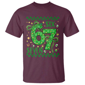 Funny St Patricks Day T Shirt Six Seven Meme Irish Gag Gift TS12 Maroon Print Your Wear