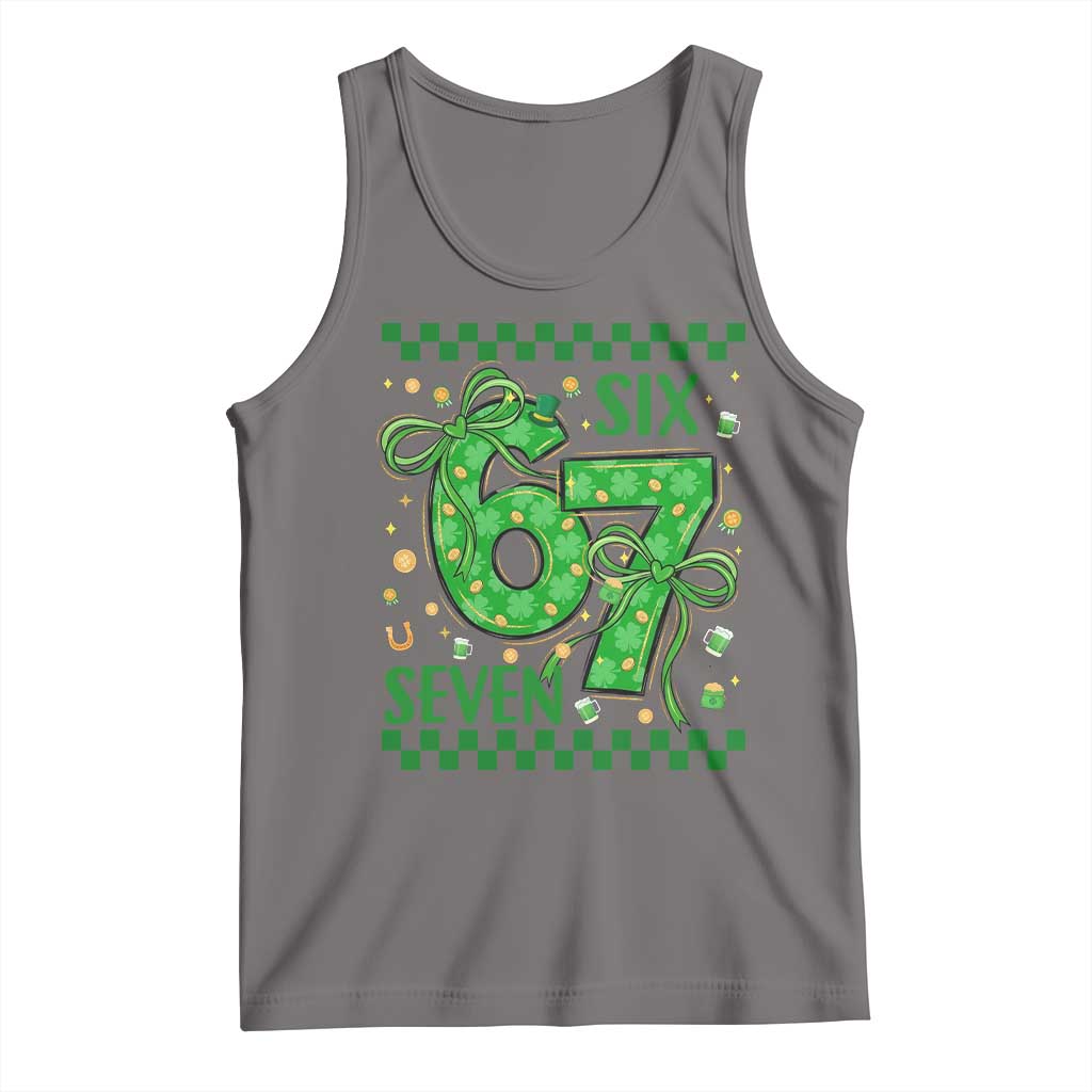 Funny St Patricks Day Tank Top Six Seven Meme Irish Gag Gift TS12 Deep Heather Print Your Wear