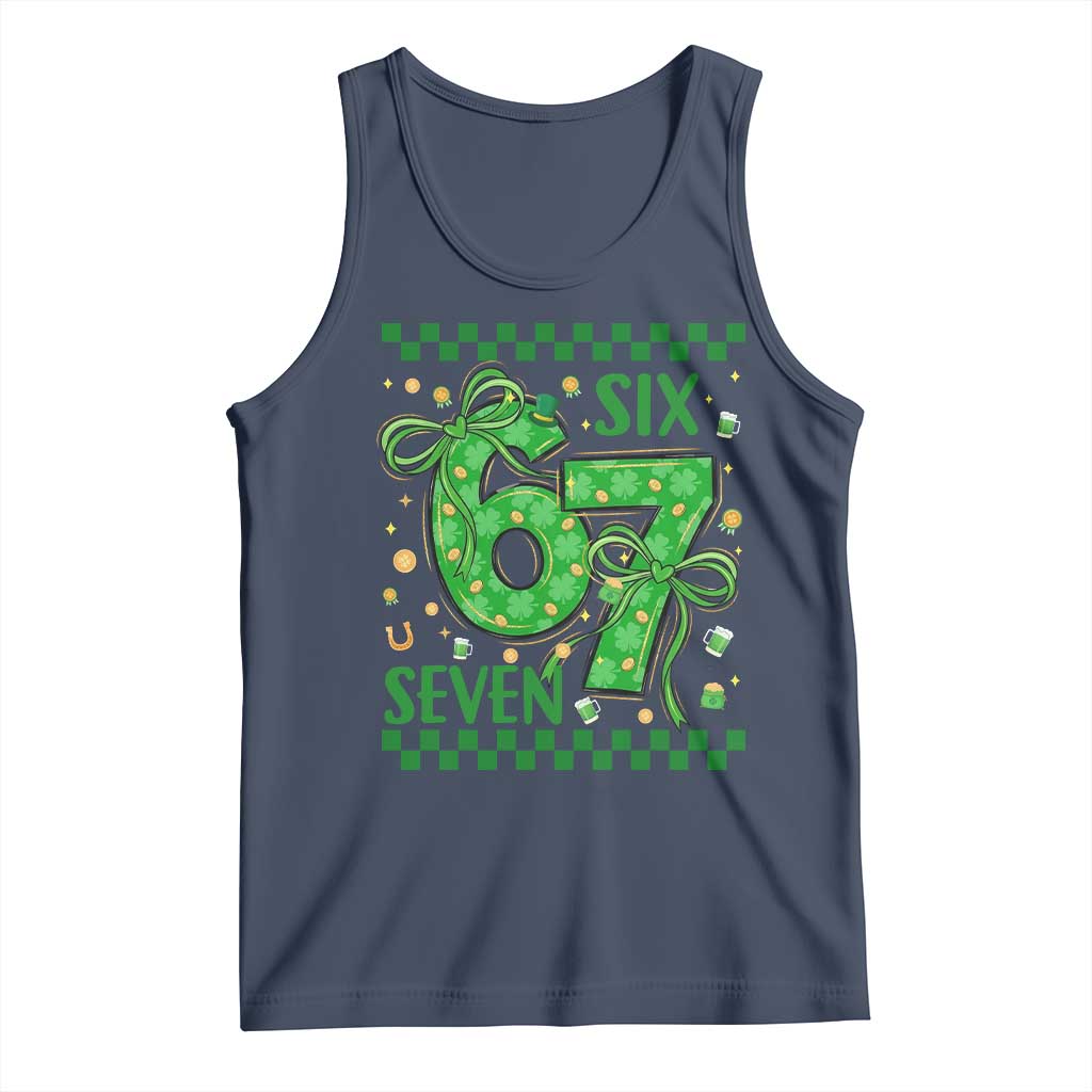 Funny St Patricks Day Tank Top Six Seven Meme Irish Gag Gift TS12 Navy Print Your Wear