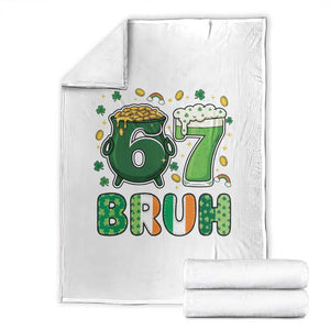 Funny St Patricks Day Six Seven Meme Throw Blanket Irish American Gift TS12 White Print Your Wear