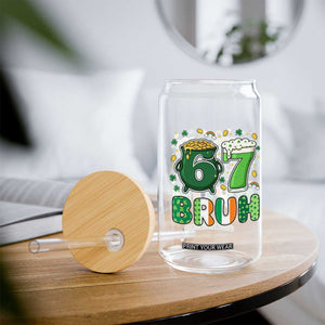 Funny St Patricks Day Six Seven Meme Glass Can Irish American Gift TS12 Print Your Wear