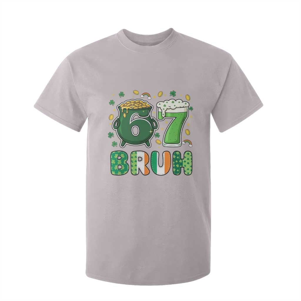Funny St Patricks Day Six Seven Meme T Shirt For Kid Irish American Gift TS12 Ice Gray Print Your Wear