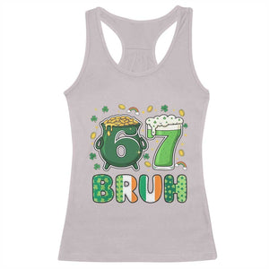 Funny St Patricks Day Six Seven Meme Racerback Tank Top Irish American Gift TS12 Ice Gray Print Your Wear