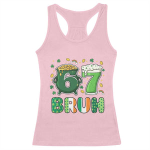 Funny St Patricks Day Six Seven Meme Racerback Tank Top Irish American Gift TS12 Light Pink Print Your Wear