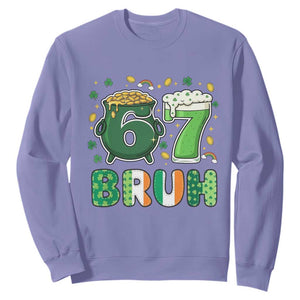 Funny St Patricks Day Six Seven Meme Sweatshirt Irish American Gift TS12 Violet Print Your Wear