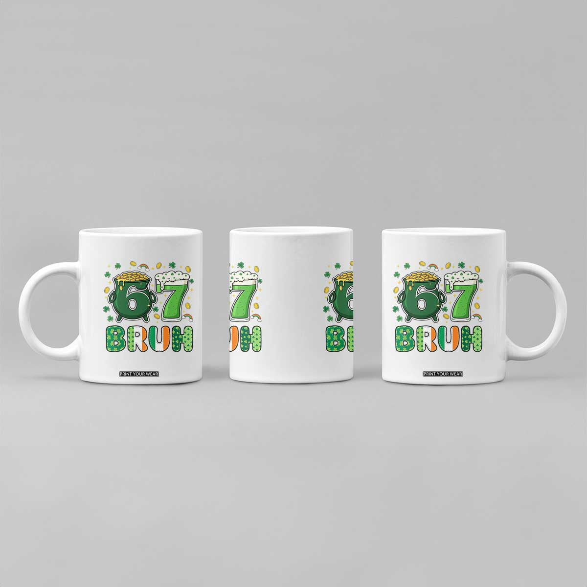Funny St Patricks Day Six Seven Meme Coffee Mug Irish American Gift TS12 Print Your Wear
