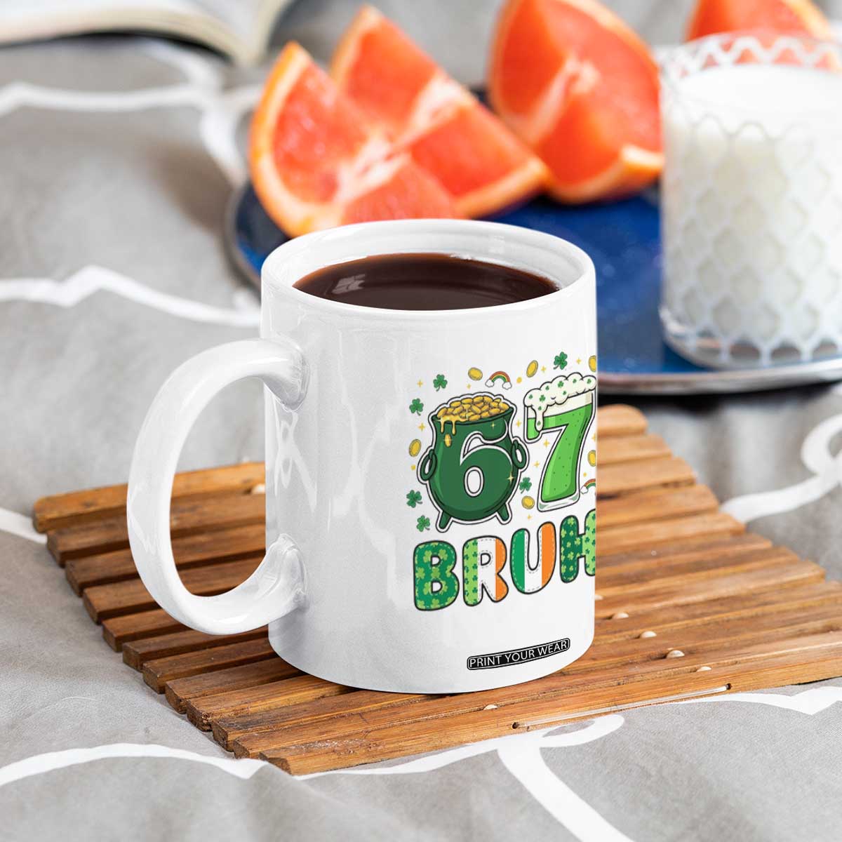 Funny St Patricks Day Six Seven Meme Coffee Mug Irish American Gift TS12 Print Your Wear