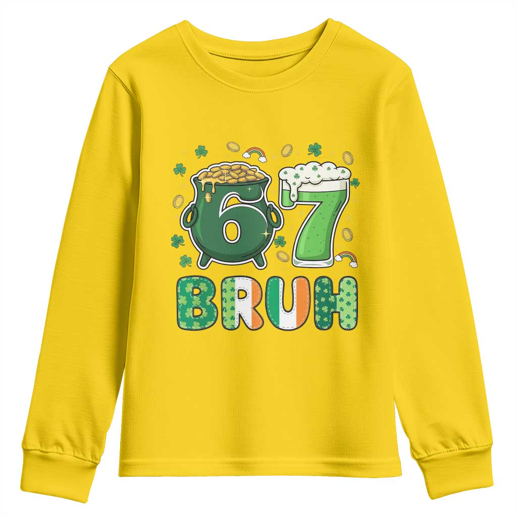 Funny St Patricks Day Six Seven Meme Youth Sweatshirt Irish American Gift TS12 Daisy Print Your Wear