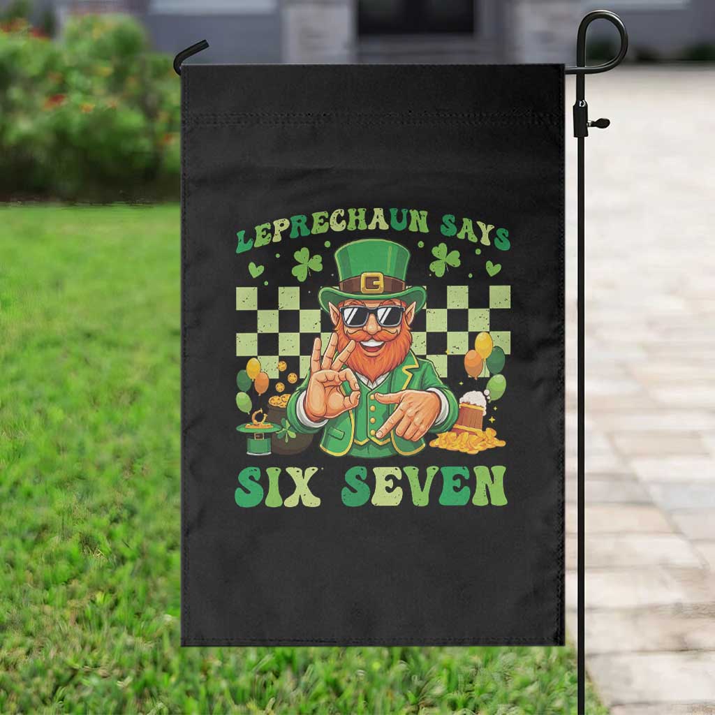 Funny Leprechaun Says Six Seven Garden Flag St Patricks Day TS12 Print Your Wear