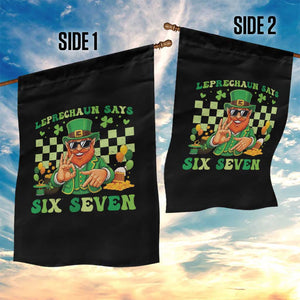 Funny Leprechaun Says Six Seven Garden Flag St Patricks Day TS12 Print Your Wear