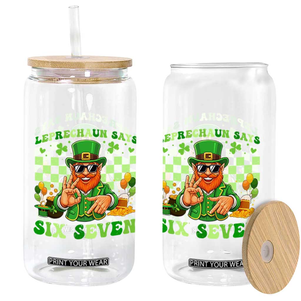 Funny Leprechaun Says Six Seven Glass Can St Patricks Day TS12 Print Your Wear