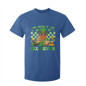 Funny Leprechaun Says Six Seven T Shirt For Kid St Patricks Day TS12 Royal Blue Print Your Wear