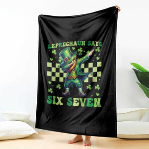 Leprechaun Six Seven Meme Throw Blanket Funny St Patricks Day Gift TS12 Print Your Wear