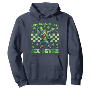 Leprechaun Six Seven Meme Hoodie Funny St Patricks Day Gift TS12 Navy Print Your Wear