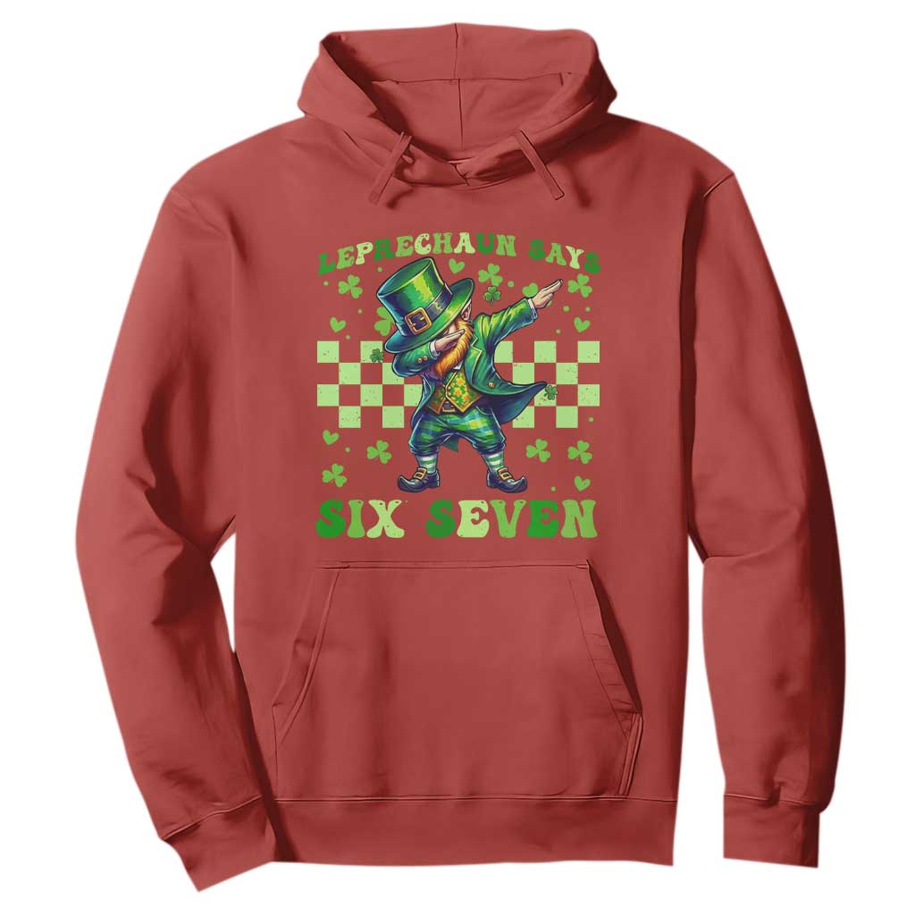 Leprechaun Six Seven Meme Hoodie Funny St Patricks Day Gift TS12 Red Print Your Wear