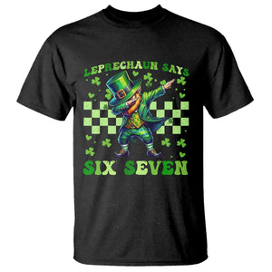 Leprechaun Six Seven Meme T Shirt Funny St Patricks Day Gift TS12 Black Print Your Wear