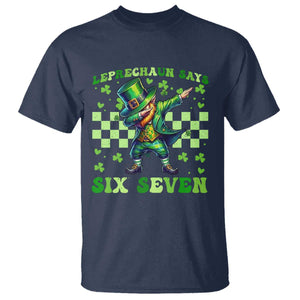 Leprechaun Six Seven Meme T Shirt Funny St Patricks Day Gift TS12 Navy Print Your Wear