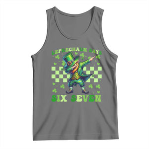 Leprechaun Six Seven Meme Tank Top Funny St Patricks Day Gift TS12 Black Heather Print Your Wear