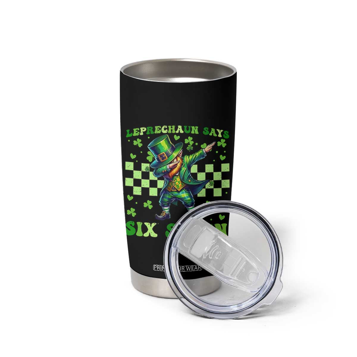 Leprechaun Six Seven Meme Tumbler Cup Funny St Patricks Day Gift TS12 Print Your Wear