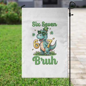 Funny Dinosaur Says Six Seven Garden Flag St Patricks Day TS12 Print Your Wear