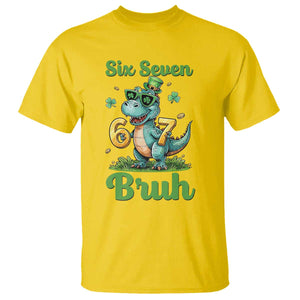 Funny Dinosaur Says Six Seven T Shirt St Patricks Day TS12 Daisy Print Your Wear