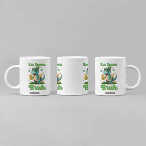 Funny Dinosaur Says Six Seven Coffee Mug St Patricks Day TS12 Print Your Wear