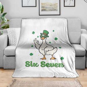 Lucky Goose Six Seven Meme Throw Blanket St Patricks Day TS12 Print Your Wear