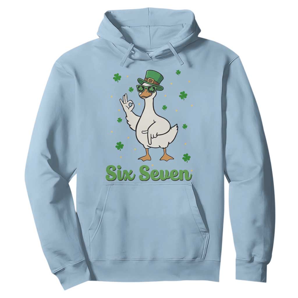 Lucky Goose Six Seven Meme Hoodie St Patricks Day TS12 Light Blue Print Your Wear