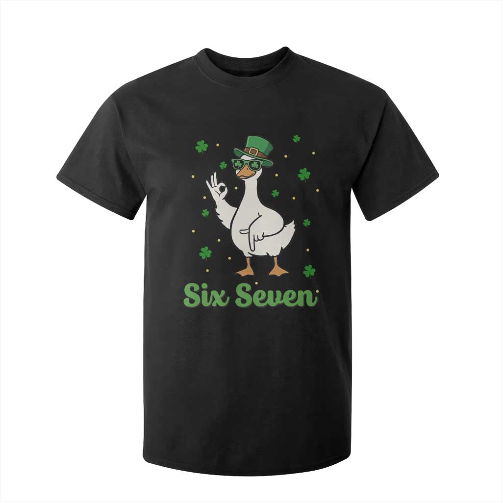 Lucky Goose Six Seven Meme T Shirt For Kid St Patricks Day TS12 Black Print Your Wear