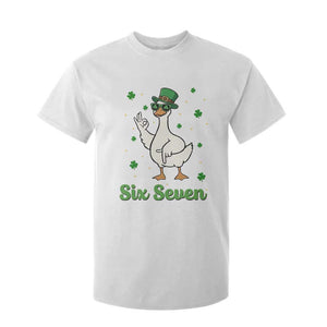 Lucky Goose Six Seven Meme T Shirt For Kid St Patricks Day TS12 White Print Your Wear