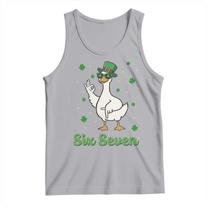 Lucky Goose Six Seven Meme Tank Top St Patricks Day TS12 Athletic Heather Print Your Wear