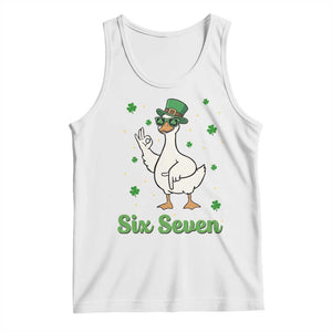 Lucky Goose Six Seven Meme Tank Top St Patricks Day TS12 White Print Your Wear