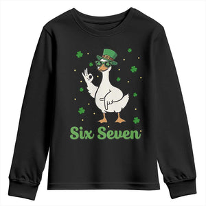 Lucky Goose Six Seven Meme Youth Sweatshirt St Patricks Day TS12 Black Print Your Wear