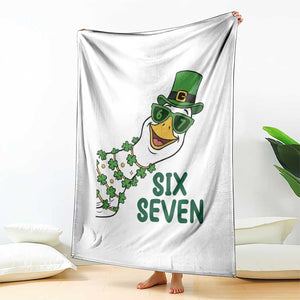 Chaotic Goose Six Seven Meme Throw Blanket Funny St Patricks Day Gift TS12 Print Your Wear