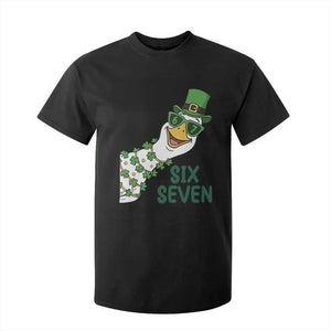 Chaotic Goose Six Seven Meme T Shirt For Kid Funny St Patricks Day Gift TS12 Black Print Your Wear