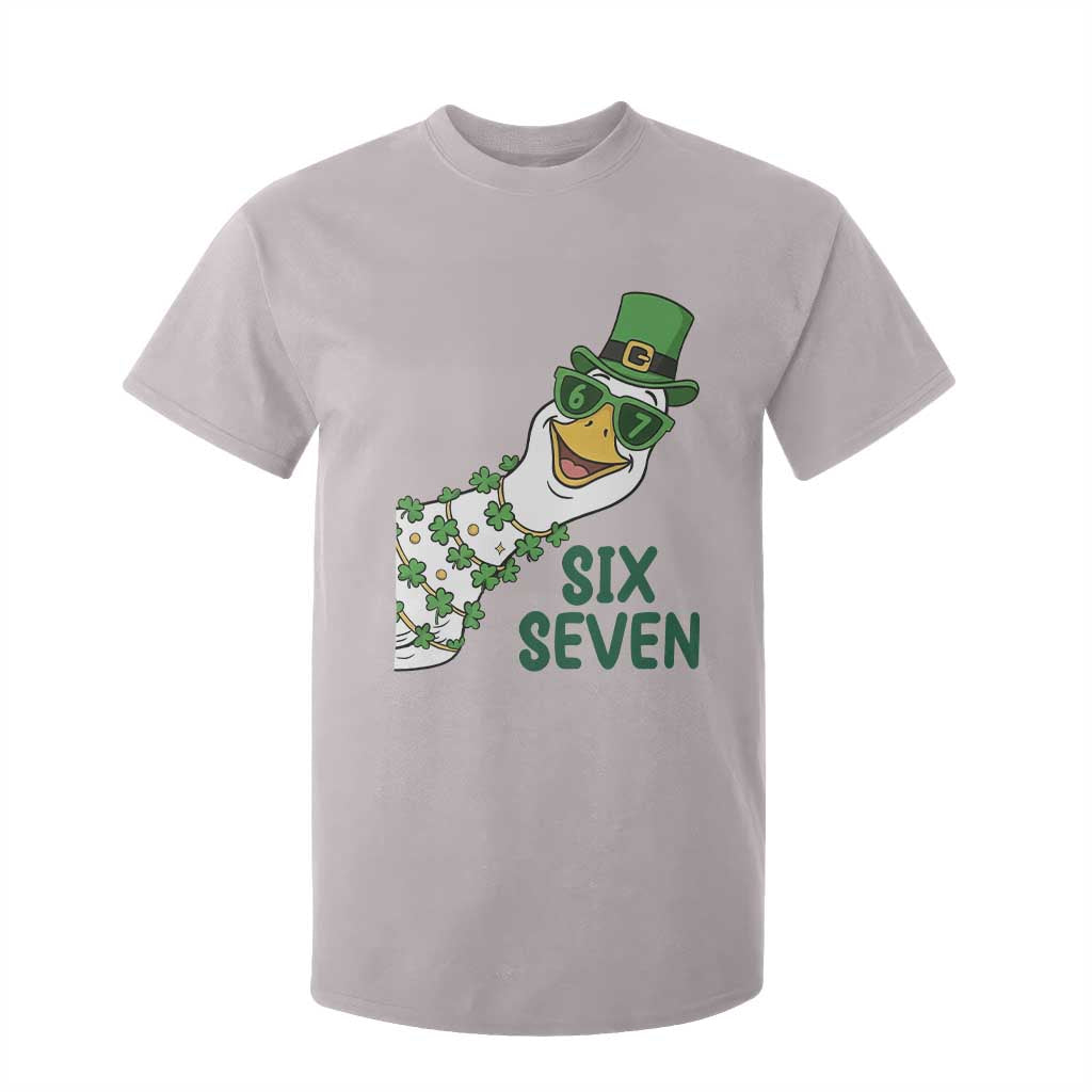 Chaotic Goose Six Seven Meme T Shirt For Kid Funny St Patricks Day Gift TS12 Ice Gray Print Your Wear