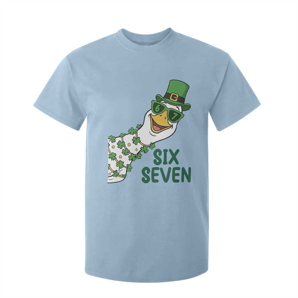 Chaotic Goose Six Seven Meme T Shirt For Kid Funny St Patricks Day Gift TS12 Light Blue Print Your Wear