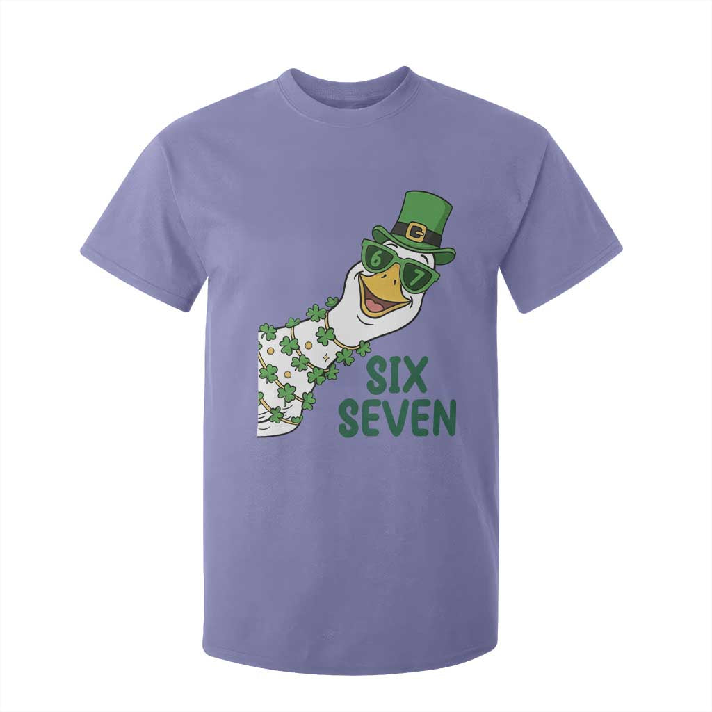 Chaotic Goose Six Seven Meme T Shirt For Kid Funny St Patricks Day Gift TS12 Violet Print Your Wear