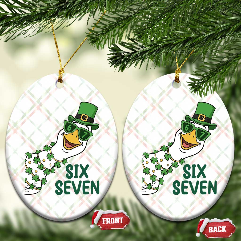 Chaotic Goose Six Seven Meme Ceramic Ornament Funny St Patricks Day Gift TS12 Print Your Wear