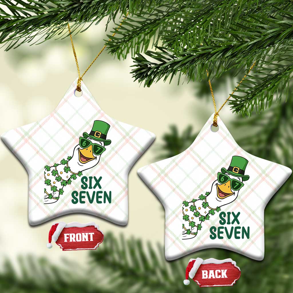 Chaotic Goose Six Seven Meme Ceramic Ornament Funny St Patricks Day Gift TS12 Print Your Wear
