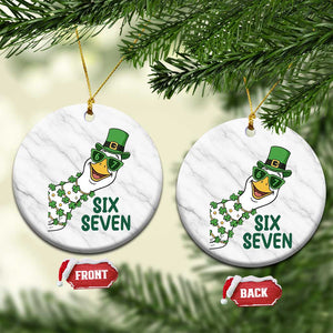 Chaotic Goose Six Seven Meme Ceramic Ornament Funny St Patricks Day Gift TS12 1pc White Marble Print Your Wear