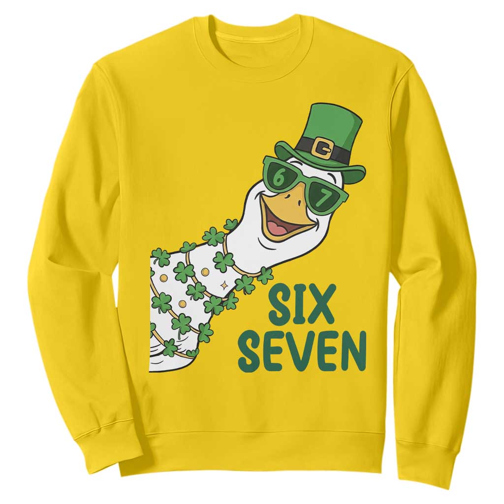 Chaotic Goose Six Seven Meme Sweatshirt Funny St Patricks Day Gift TS12 Daisy Print Your Wear