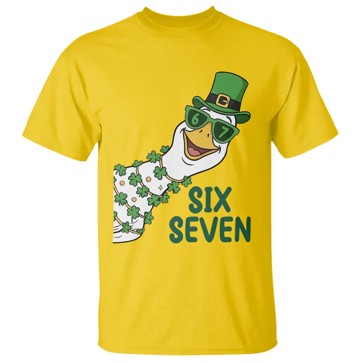 Chaotic Goose Six Seven Meme T Shirt Funny St Patricks Day Gift TS12 Daisy Print Your Wear